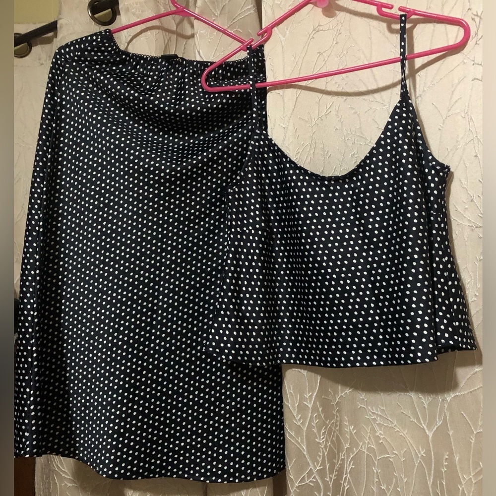 Aqua size Medium top & skirt set
